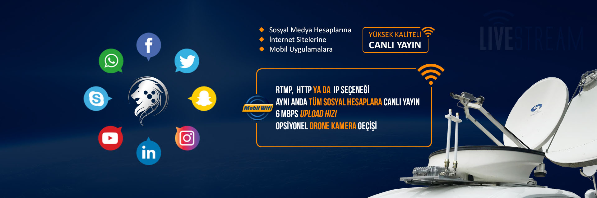 Sosyal Medya Canlı Yayın Aracı - Mobil Wifi Aracı